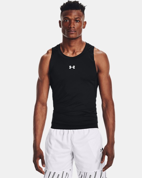 Men's HeatGear® Basketball Tank in Black image number 0
